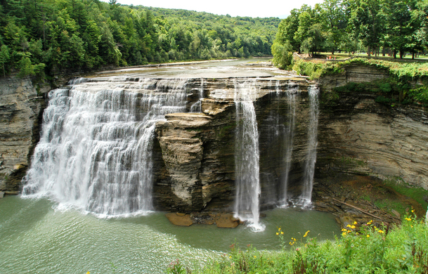 Letchworth State Park waterfall near Adventure Bound Four Winds