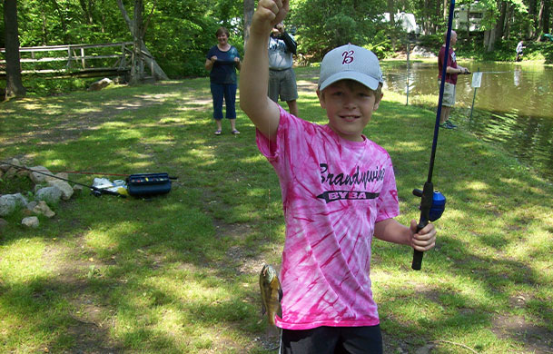 Fishing pond at Adventure Bound Oak Creek