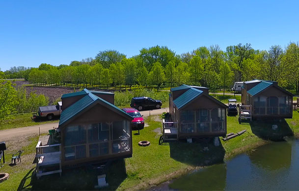Family deluxe cabin rental at Beaver Trails campground