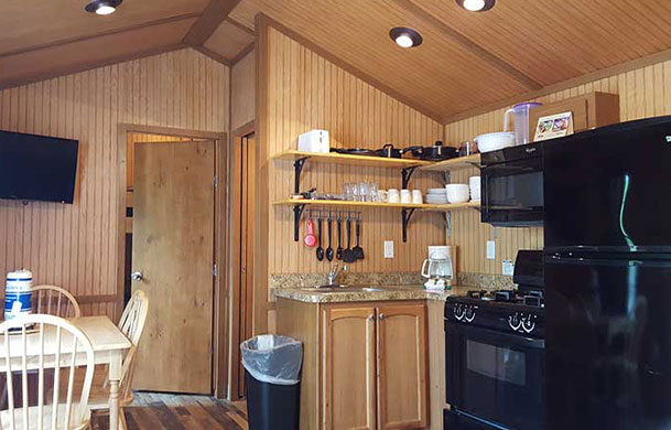 deluxe cabin rental interior
